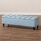 Baxton Studio Brette Blue Upholstered Brown Wood Storage Bench Ottoman 155-9108 - alternate 4